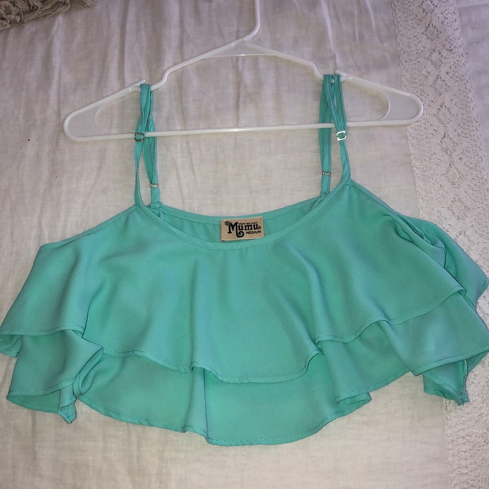 Show me your Mumu blue crop top